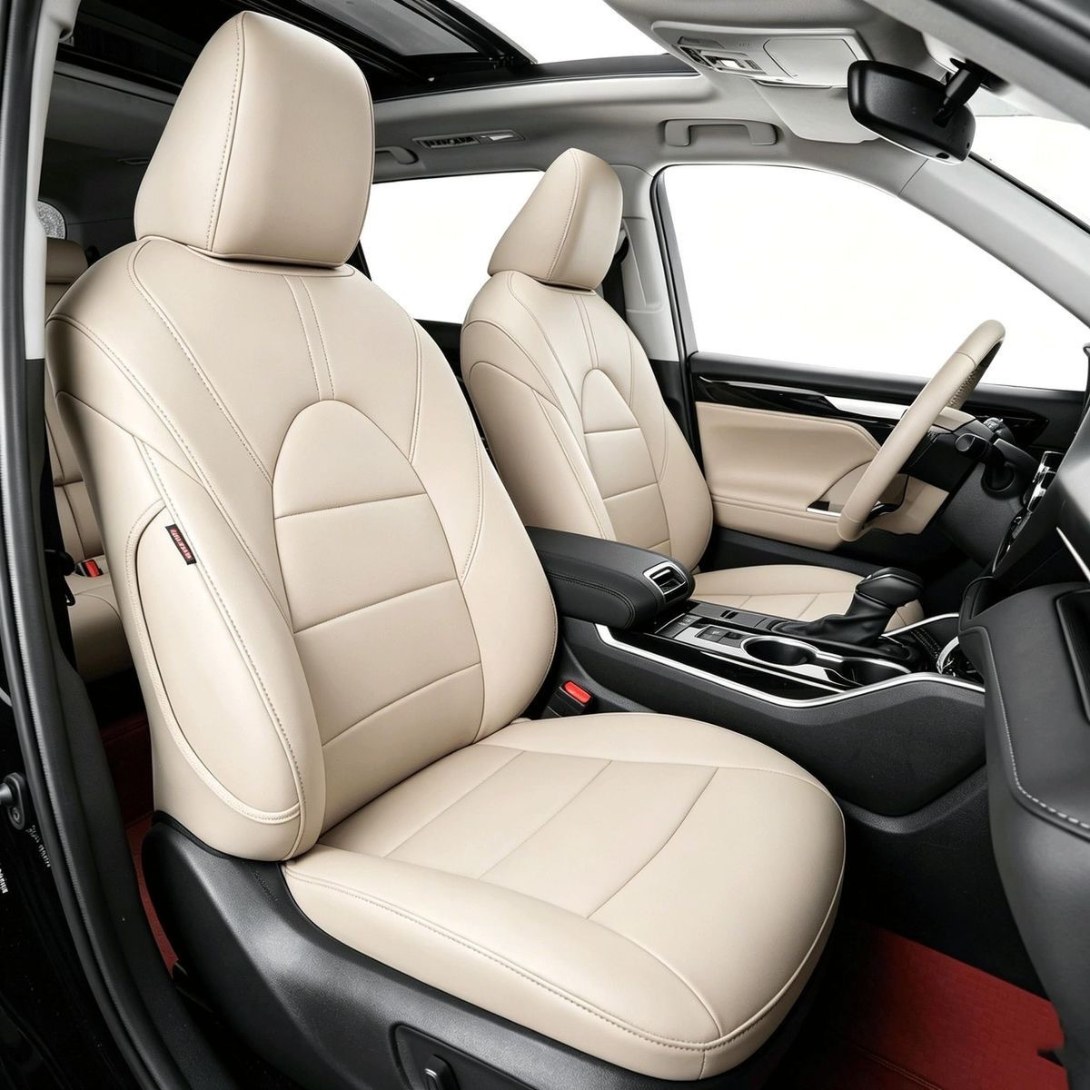 Toyota Highlander Special Car Seat Covers, Full Leather, All-Season, Breathable, Wear-Resistant Seat Covers