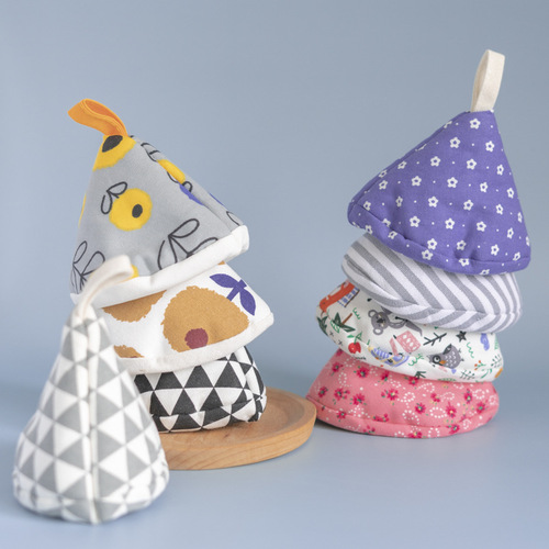 Wholesale Japanese style cute universal size pot caps household fabric anti-scalding pot caps kitchen pot handle insulated gloves