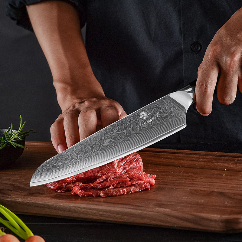 Cuchillo de cocina de acero de Damasco cuchillo de cocina de 8 pulgadas VG10 cuchillo de cocina cuchillo de carne transfronterizo exclusivo para la venta al por mayor