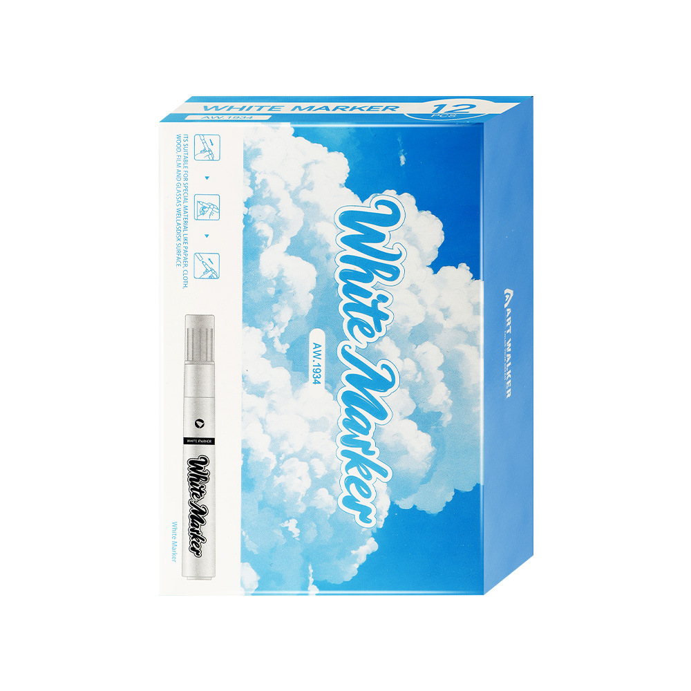 Bolígrafo blanco aceitoso borrable bolígrafo publicitario de gran capacidad de pintura blanca resaltado bolígrafo grueso bolígrafo de pizarra grueso