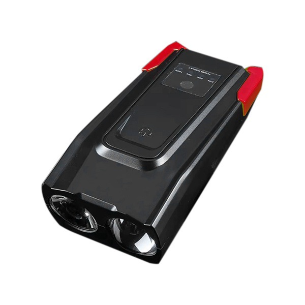 1 Set Color: Red Material: ABS Bicycle Front Light With Horn USB Rechargeable Smart Sensor_voghion.com