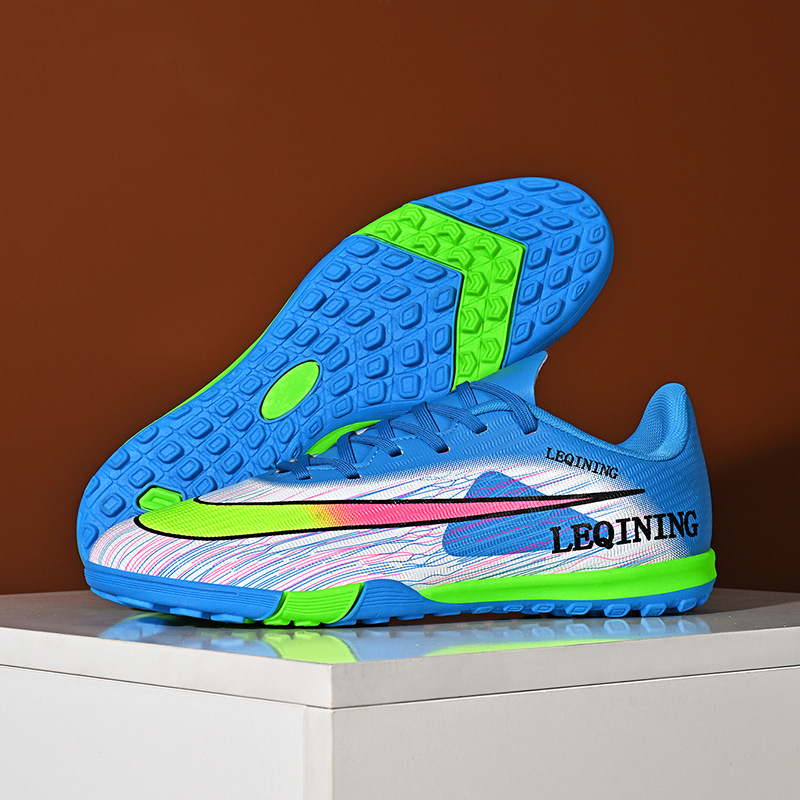 Zapatos de Fútbol de Corte Bajo de TPU y Caucho Transpirable para Césped Natural y Artificial