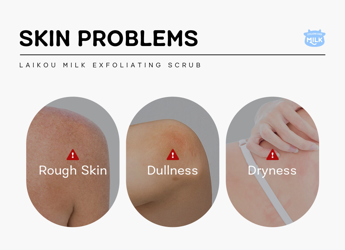 Manufacturer's in-stock cross-border LAIKOU milk Scrub 90g brightening skin tone, hydrating and moisturizing Item Picture