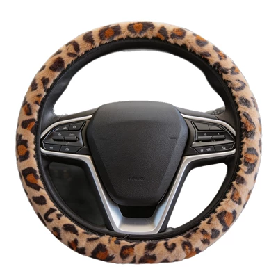 print short plush steering wheel: Steering wheel cover