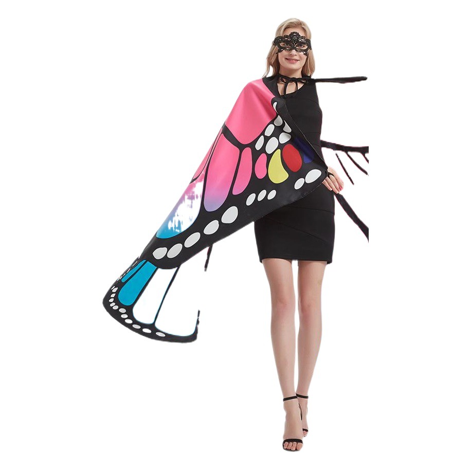 Halloween butterfly Cape Cross-border trade butterfly shawl double layer adult butterfly wings decoration holiday dress
