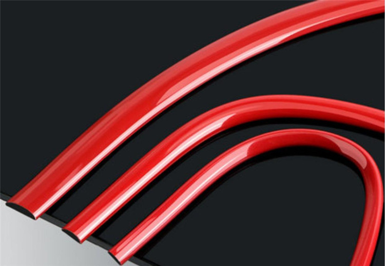 Car Trim strip car window light strip red chrome strip middle mesh car body door bumper self-adhesive light strip