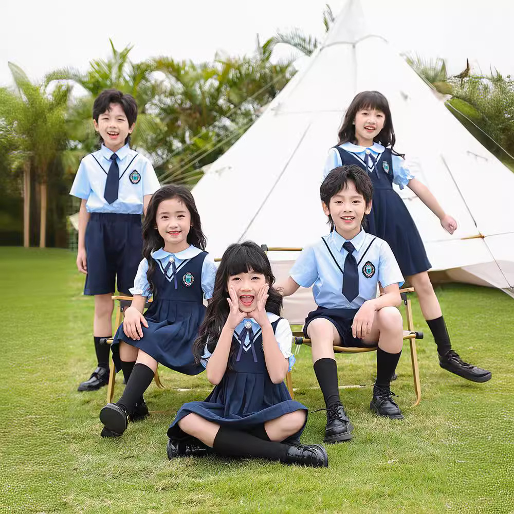 幼兒園園服夏季小學生校服套裝班服兒童演出表演服學院英倫校園風