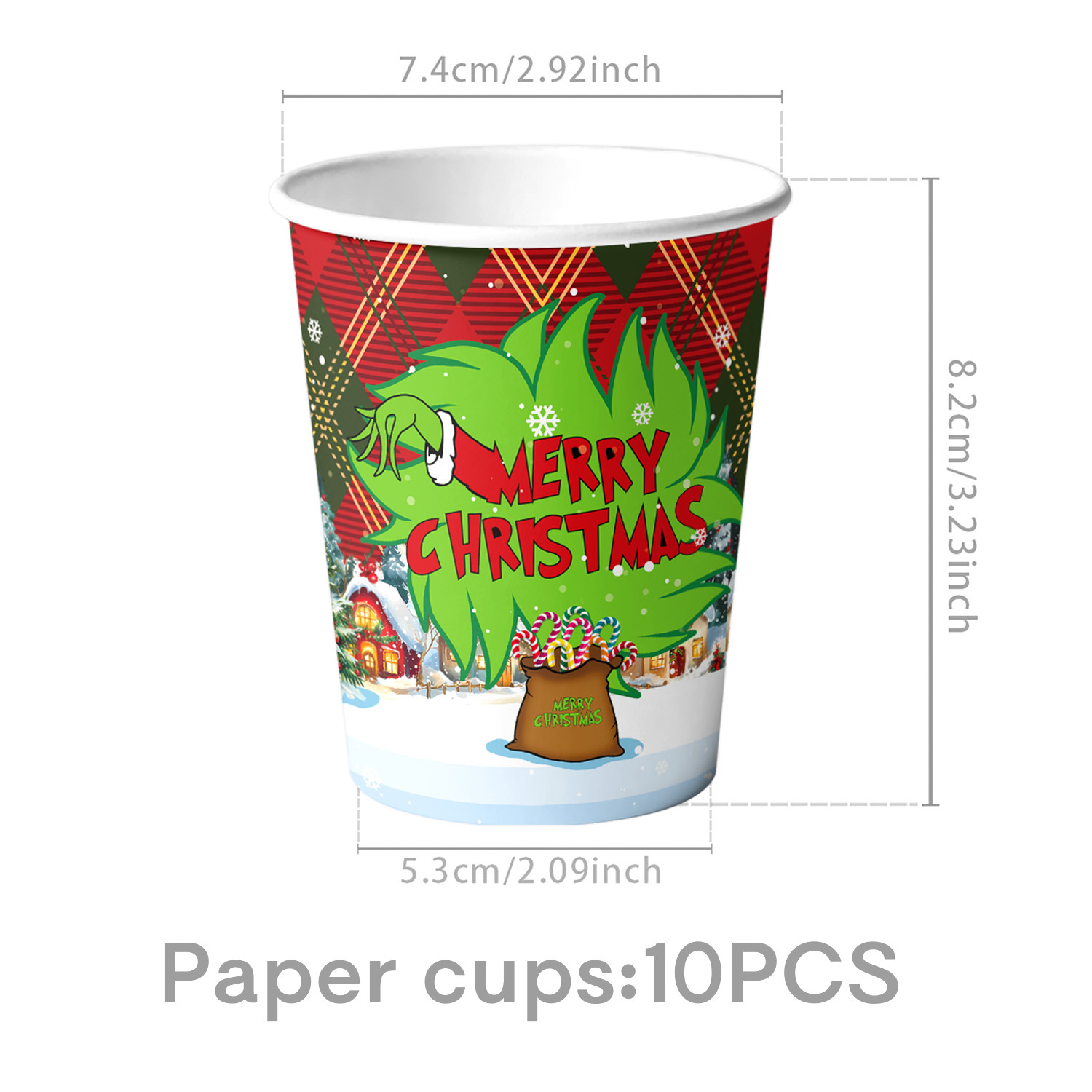 Nuevo tema transfronterizo de Navidad Grinch cubiertos de fiesta de cumpleaños bandeja de papel desechable toallas de mesa decoración banner