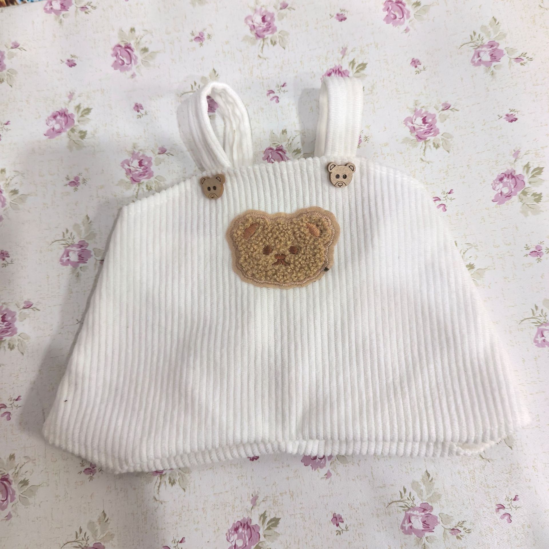 Macacão branco / Fantasia de Lena Bear 30CM (apenas fantasia vendida