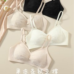原版内衣女小胸聚拢无钢圈轻薄透气收副乳防下垂舒适果冻条软支撑