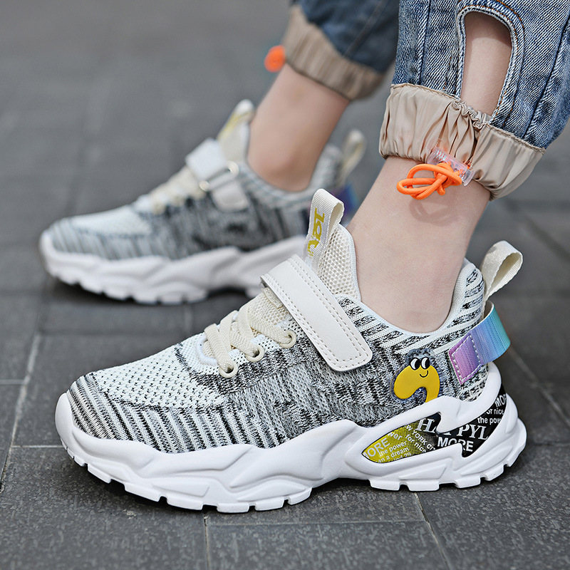 儿童运动鞋跨境四季飞织童鞋子透气男女中童工厂代发休闲跑步童鞋|ms