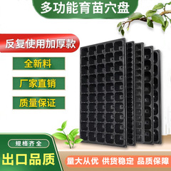 跨境直销黑色育苗盘穴盘长方形加厚多肉芽菜种植盆秧苗营养钵批发