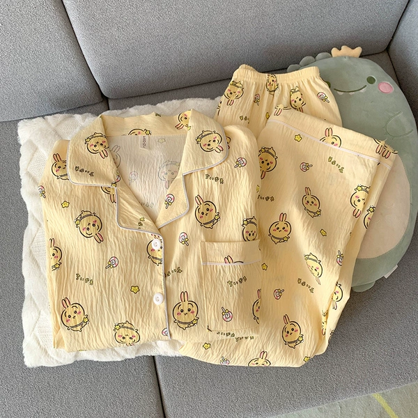 Yellow long-sleeve, trousers