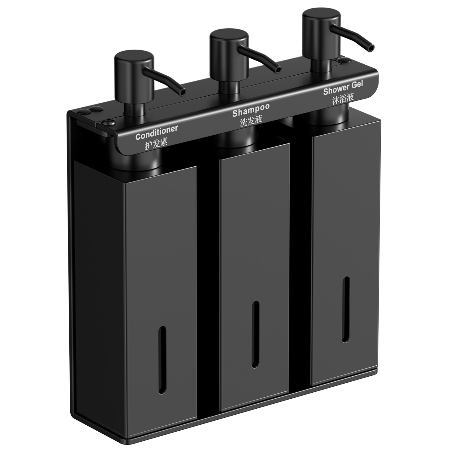 Dispensador de jabón de acero inoxidable 304 para hoteles, antirrobo y antirrecarga, soporte para botella de acero inoxidable, suministro transfronterizo