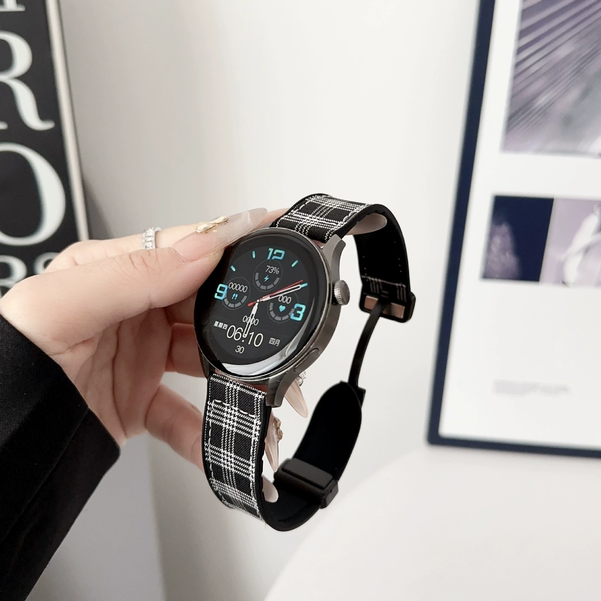 Скотч-клатч кожаный силиконовый нашивка подходят для Apple iwatchs10s98 ремешок Huawei fit321 Xiaomi 8/9pro