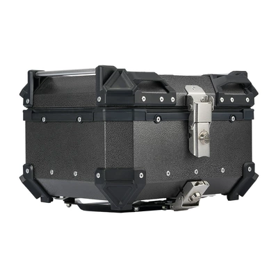 Motorcycle trunk three-sided embossed tail box No. - 25l-water-pattern-black-series