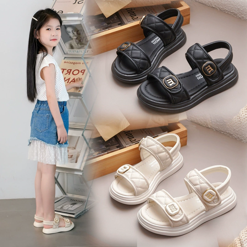 Сандалии для девочек слово 2024 летняя новая детская нескользящая спортивная сандалия студенческая пляжная обувь детская обувь на мягкой подошве