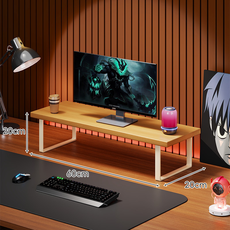 Soporte Elevador para Monitor de Computadora de Madera Organizador para Escritorio