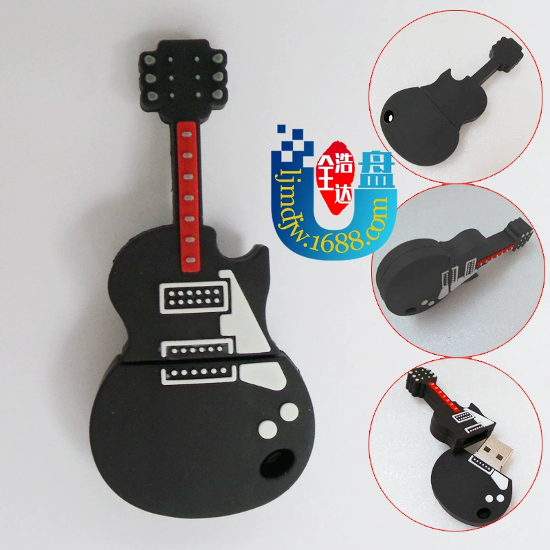 Картинка USB-флешка, музыкальные инструменты, электронная скрипка ПВХ, гитара, микрофон, классическое пианино, 64Гб, подарок на день рождения