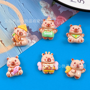 Cartoon Animal Bee Scarf Strap Pants Kabi Bala Hairpin Hair Rope Mobile Phone Case Shoe Buckle Clothing Resin Accessories