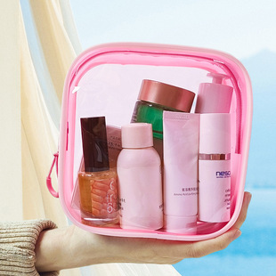Transparent cosmetic bag daily necessities suit zipper bag moisture-proof dustproof storage PVC bag source factory direct supply