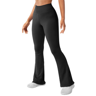 Cross-border Europe and the United States new leisure sports yoga clothing threaded wide leg micro horn running sports high waist yoga pants