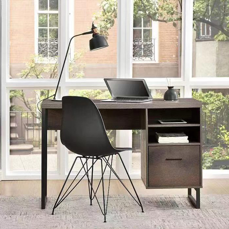 Escritorio moderno nórdico minimalista, mesa de estudio compacta ideal para espacios pequeños o pisos de alquiler
