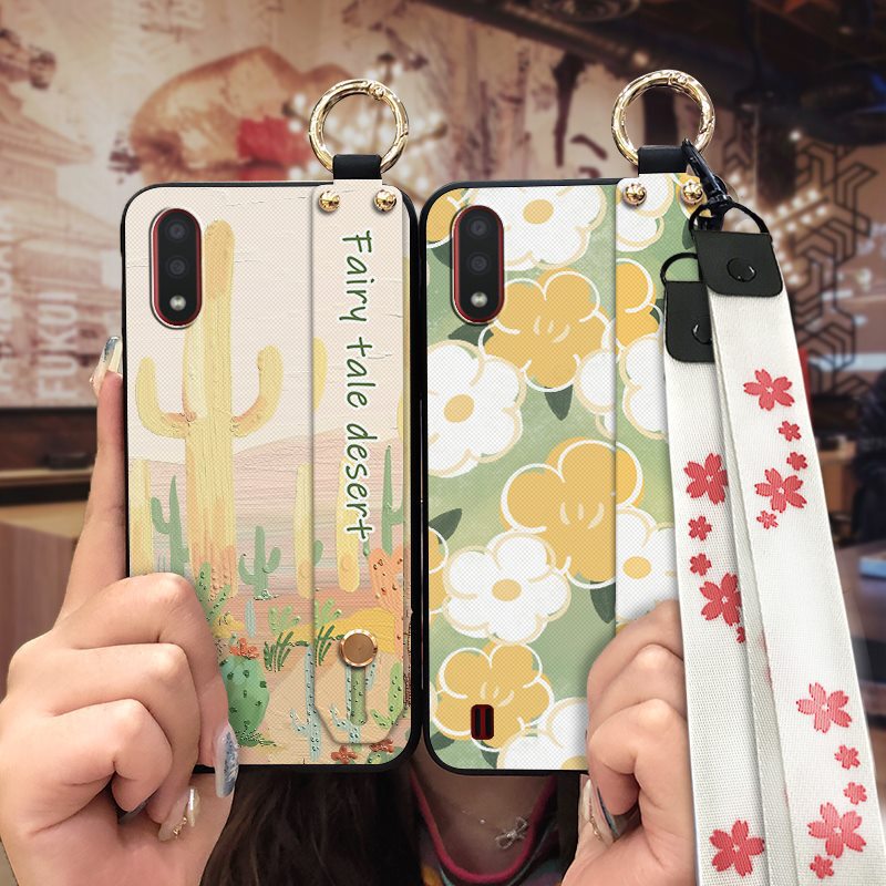 Suitable for Samsung mobile phone shell liquid new luxury ring texture personality trendy wrist strap fresh cute bracket