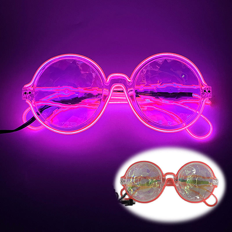 LED caleidoscopio gafas de espectáculo nocturno gafas de sol gafas de sol gafas de cristal de mosaico
