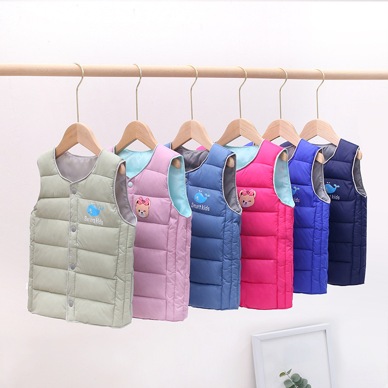 Chaleco de algodón para niños Chaleco de algodón ligero para niños Chaleco cálido para niñas Chaleco de bebé medio y grande niños Otoño e Invierno ropa exterior
