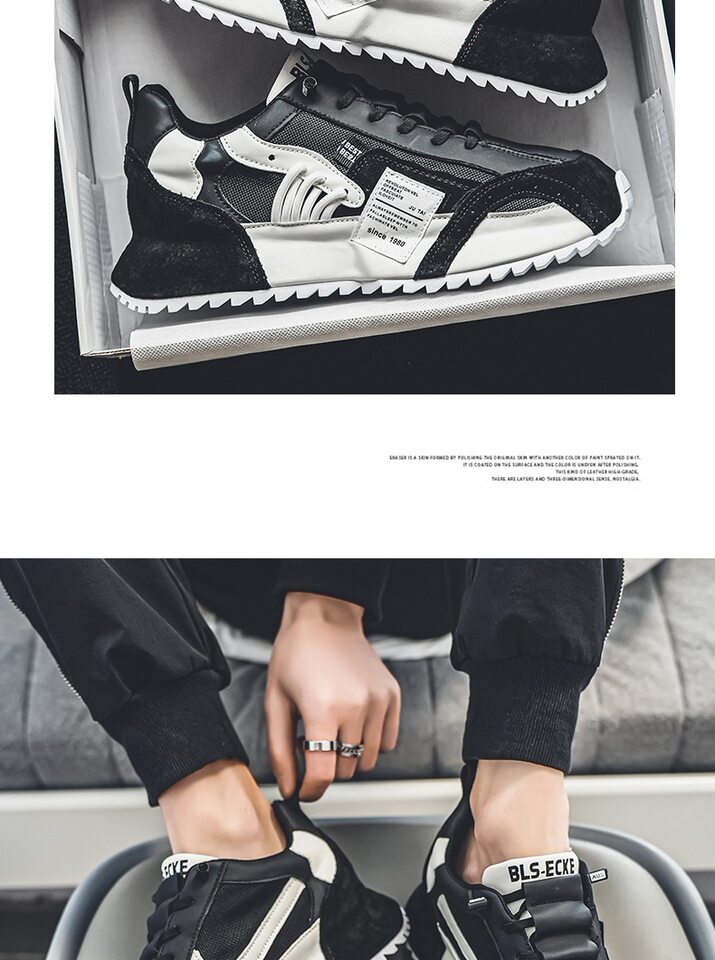Giày thể thao nam sneaker thoáng khí đế cao su gót thấp tăng chiều cao — C681 màu trắng, C681 màu xanh lá, C681 màu đen chi tiết 17