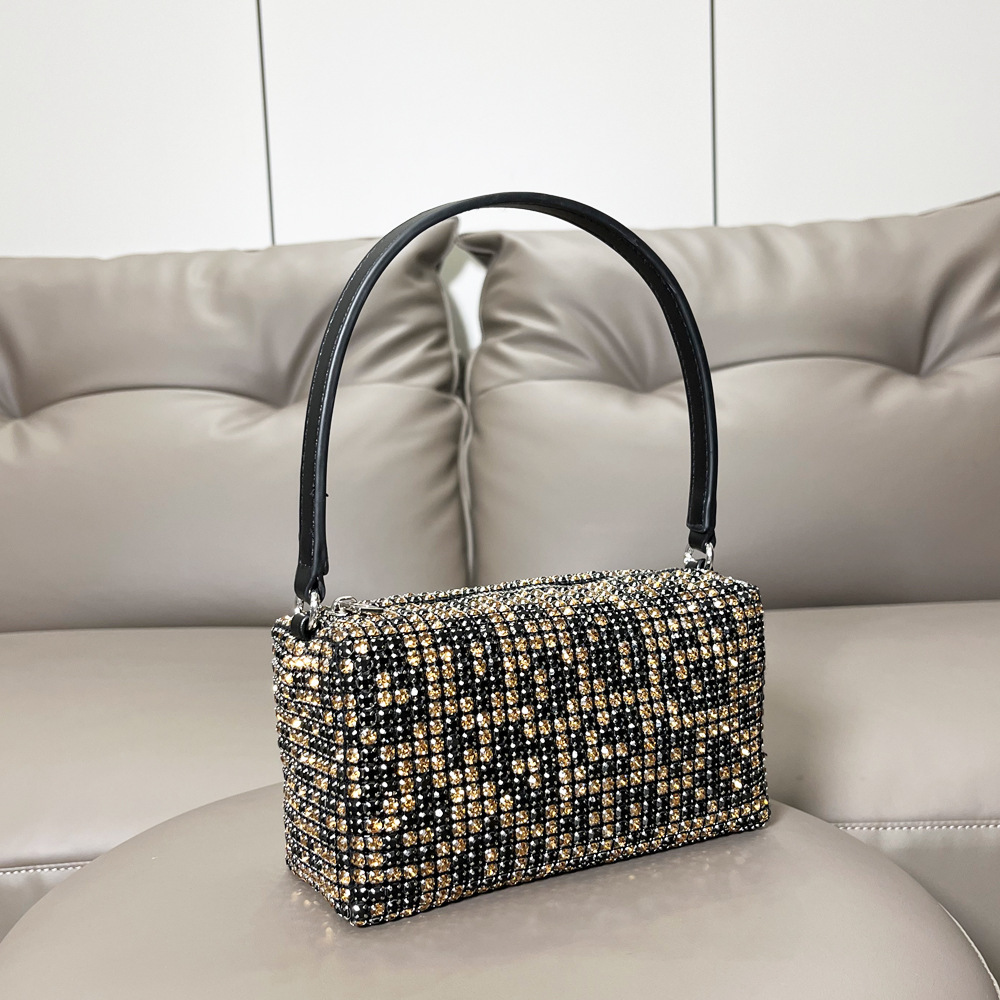 Borsa da donna transfrontaliera piena di diamanti borsa a tracolla borsa a tracolla con strass lucidi borsa da donna fatta a mano borsa da donna con diamanti_voghion.com