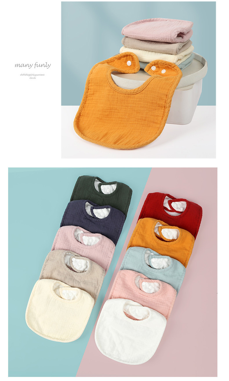 Simple Style Solid Color Cotton Burp Cloths Baby Accessories display picture 1
