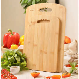 跨境竹制切菜板 创意手提式家用分类砧板便携双面可用野餐板直销