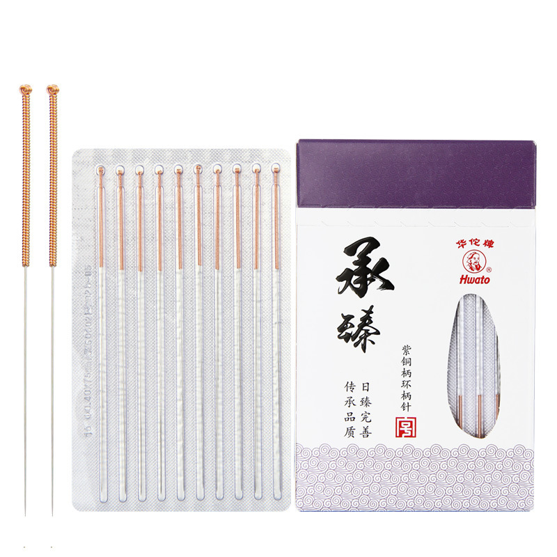 華侑牌鍼灸針使い捨て華侑鍼灸針紫銅柄無菌100本/箱|undefined