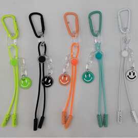 潮牌荧光色挂件短绳手机壳挂绳挂包钥匙手工编织个性男女适用