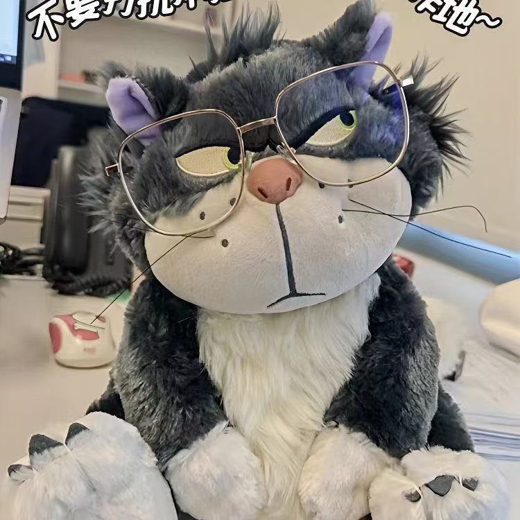 搞怪露西法的猫公仔恶搞生气猫咪玩偶猫咪抱枕毛绒挂件礼物|undefined