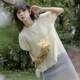 Japanese Style Doll Shirt Chic Short Sleeve Shirt Women's Puff Sleeve 2024 Summer Design Niche Small Fresh Sweet Top