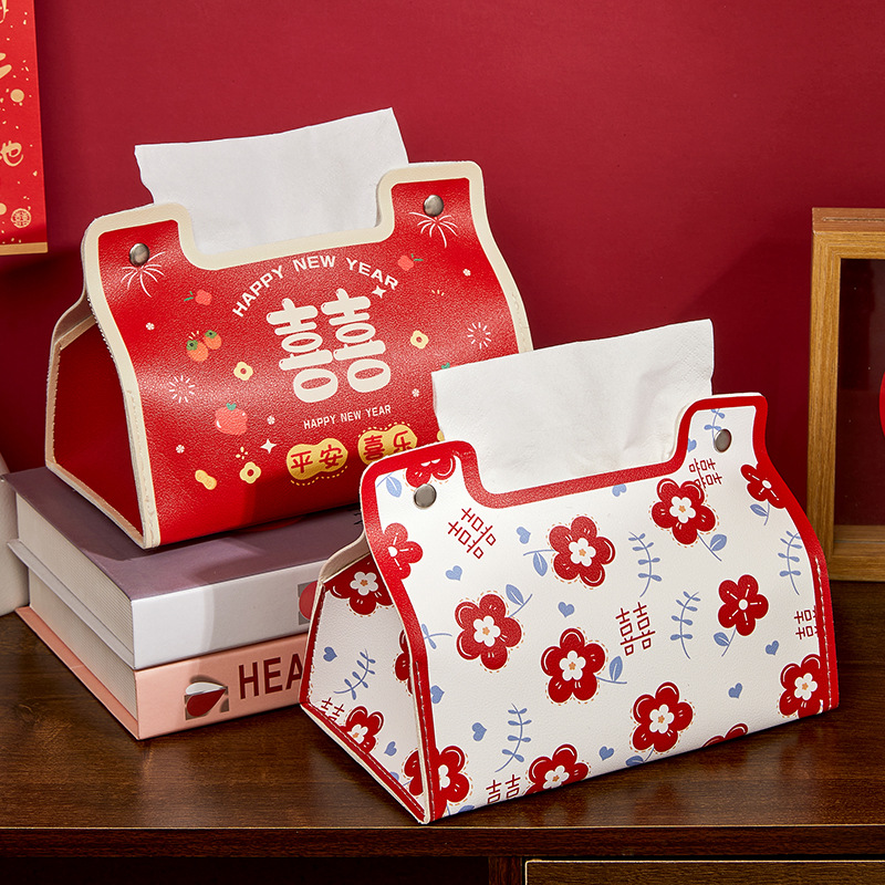 Caja de papel de extracción, festividad, gran fortuna, sala de estar, caja de toallas sin lavado, caja de servillas de gran capacidad.