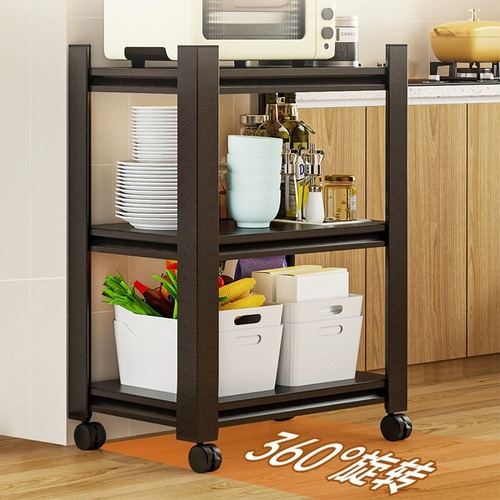 Kitchen Shelf Rack, Adjustable Multi-layer Floor Standing Microwave Oven Oven Multifunctional Storage Pot Rack Home Shelf Storage