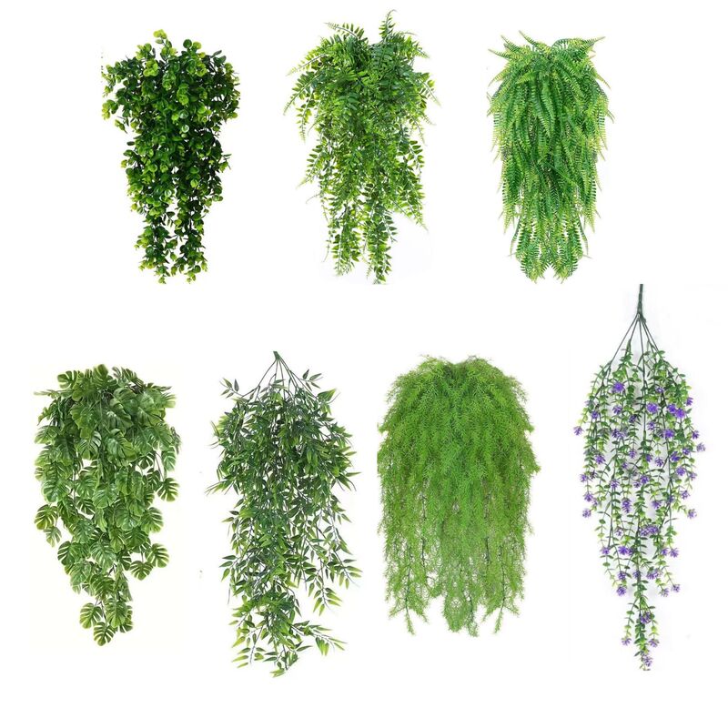 Simulation Green Plant Artificial Fern Vine Persian Grass Vine Hanging Green Plant Wall Hanging Decoration Factory Simulation Green Plant Artificial Fern Vine Persian Grass Vine Hanging Green Plant Wall Hanging Decoration Factory