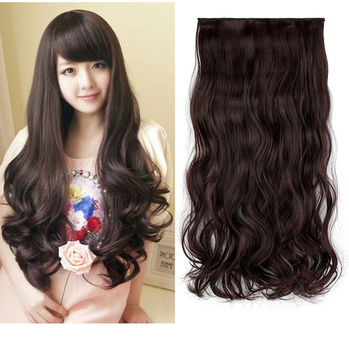 Female wig manufacturers wholesale one-piece hair clips, five-clip long curly hair extensions, European and American foreign trade wigs
