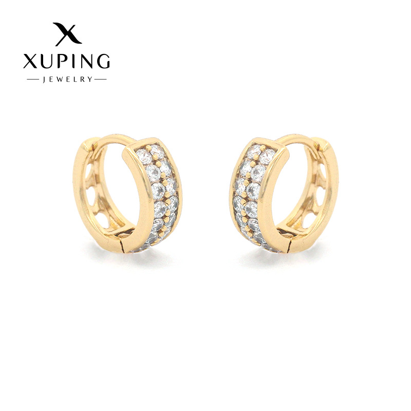 Xuping aleación de cobre chapado 24k Zircon estilo europeo y americano de moda ligera y lujosa alta sensación de auriculares personalizados para mujeres