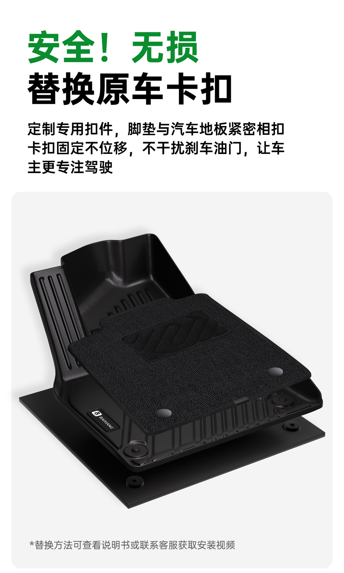 Bausch & Lomb Tpe Car Floor Mats Suitable for Ford Mondeo Evos, Focus, Escape, Edge, Explorer
