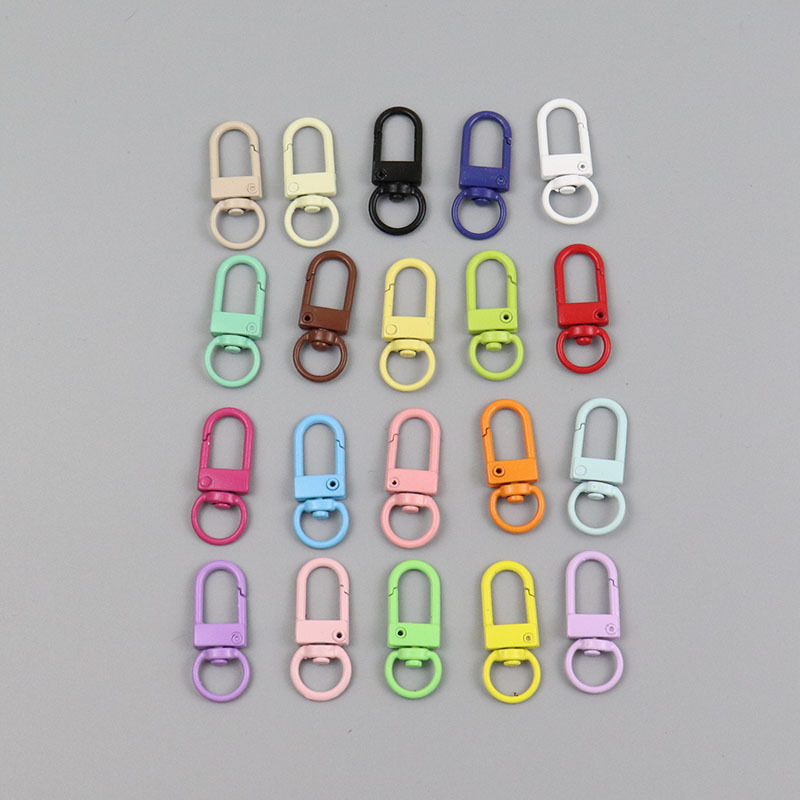 彩色门扣虾米扣弹弓扣饰品配件烤漆u型扣 钥匙扣箱包钥匙圈钥匙链