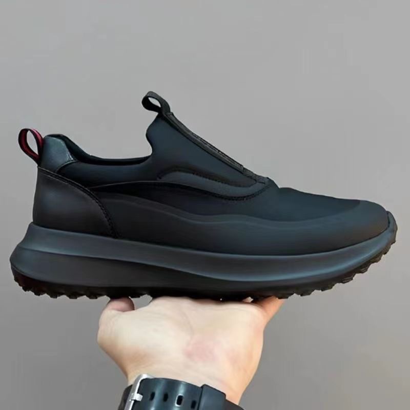 Men's Shoes Spring and Autumn New Korean Style Casual Running Shoes Lightweight Breathable Soft Sole One-Legged Thick-Soled Sports Shoes Foreign Trade
