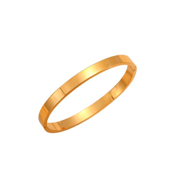 Elegant golden women's bracelet stainless steel