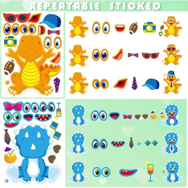 Dinosaur, children's sticker, new collection, Birthday gift, DIY 2