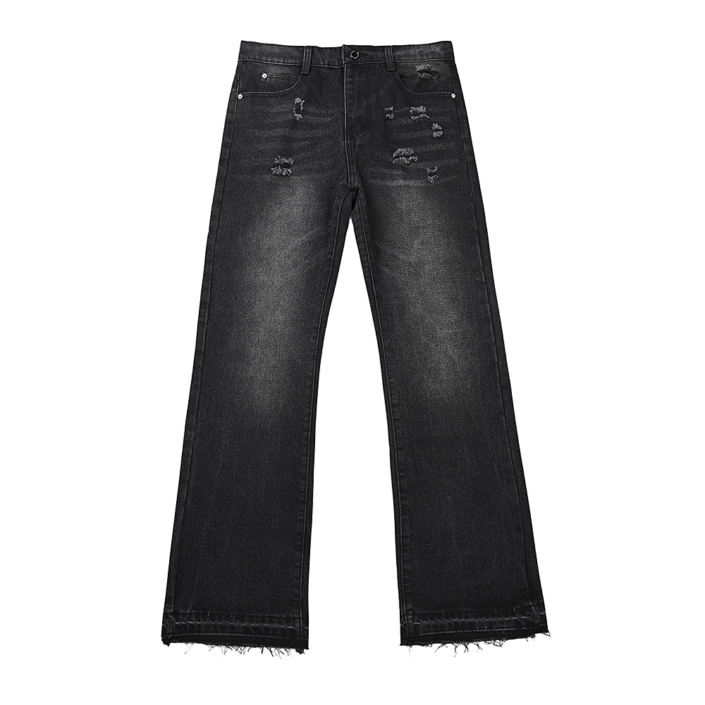 cross-border Foreign Trade Washed Distressed Casual Men's And Women's Jeans Wholesale Dropshipping Trendy_mkmklike.com