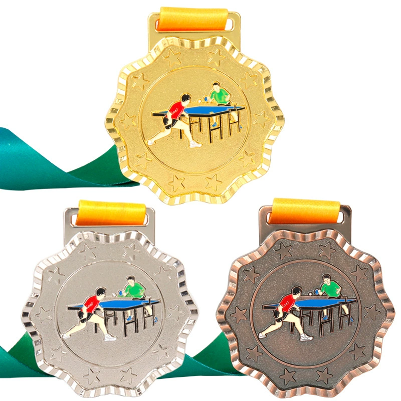 Общего назначения в наличии Настольный теннис соревнования золото и серебро медь медаль изготовление спортивных встреч событие Сувенир